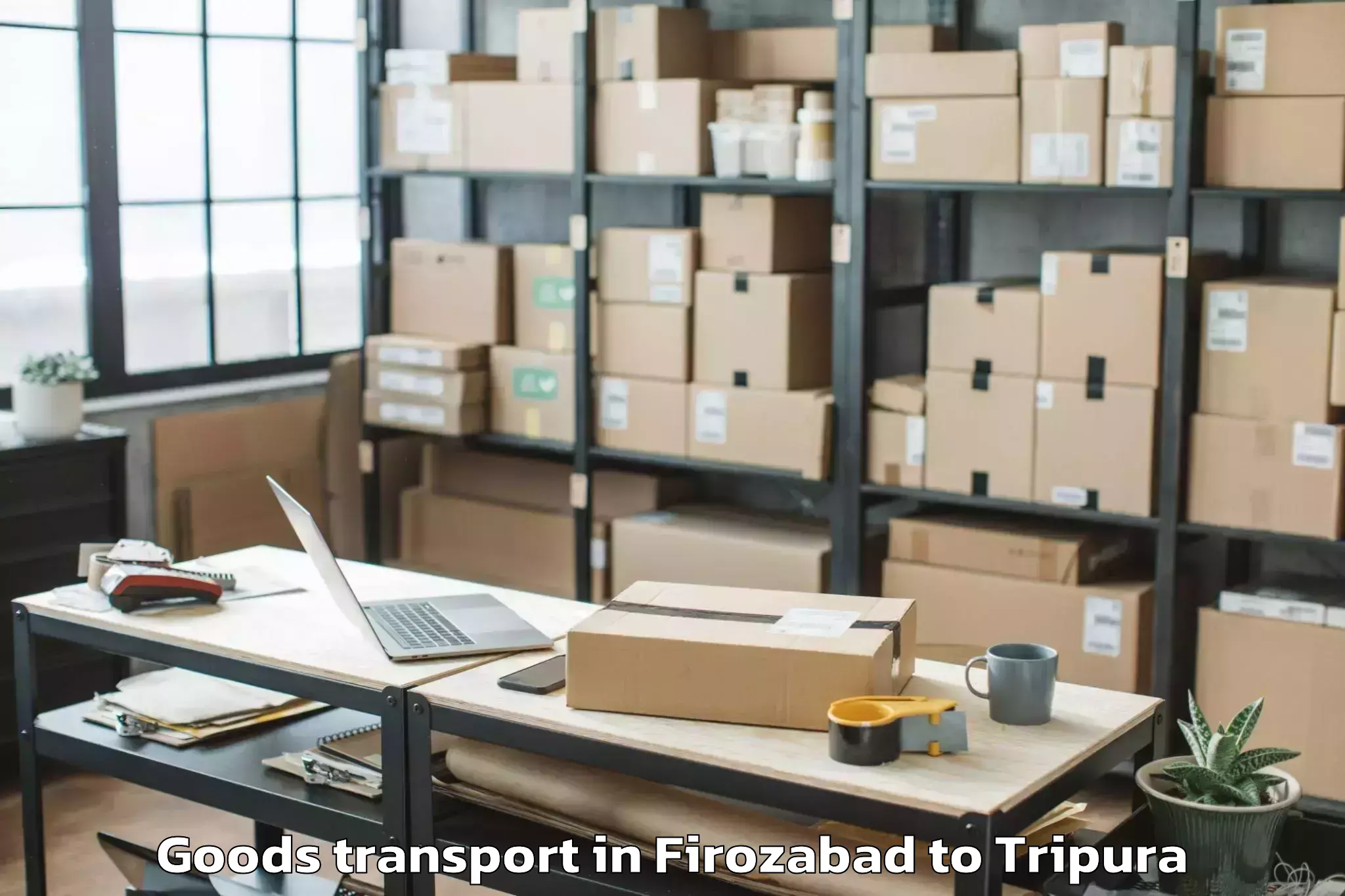 Leading Firozabad to Ambassa Goods Transport Provider